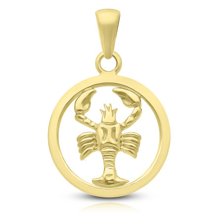 Złota zawieszka znak zodiaku Rak pr.585