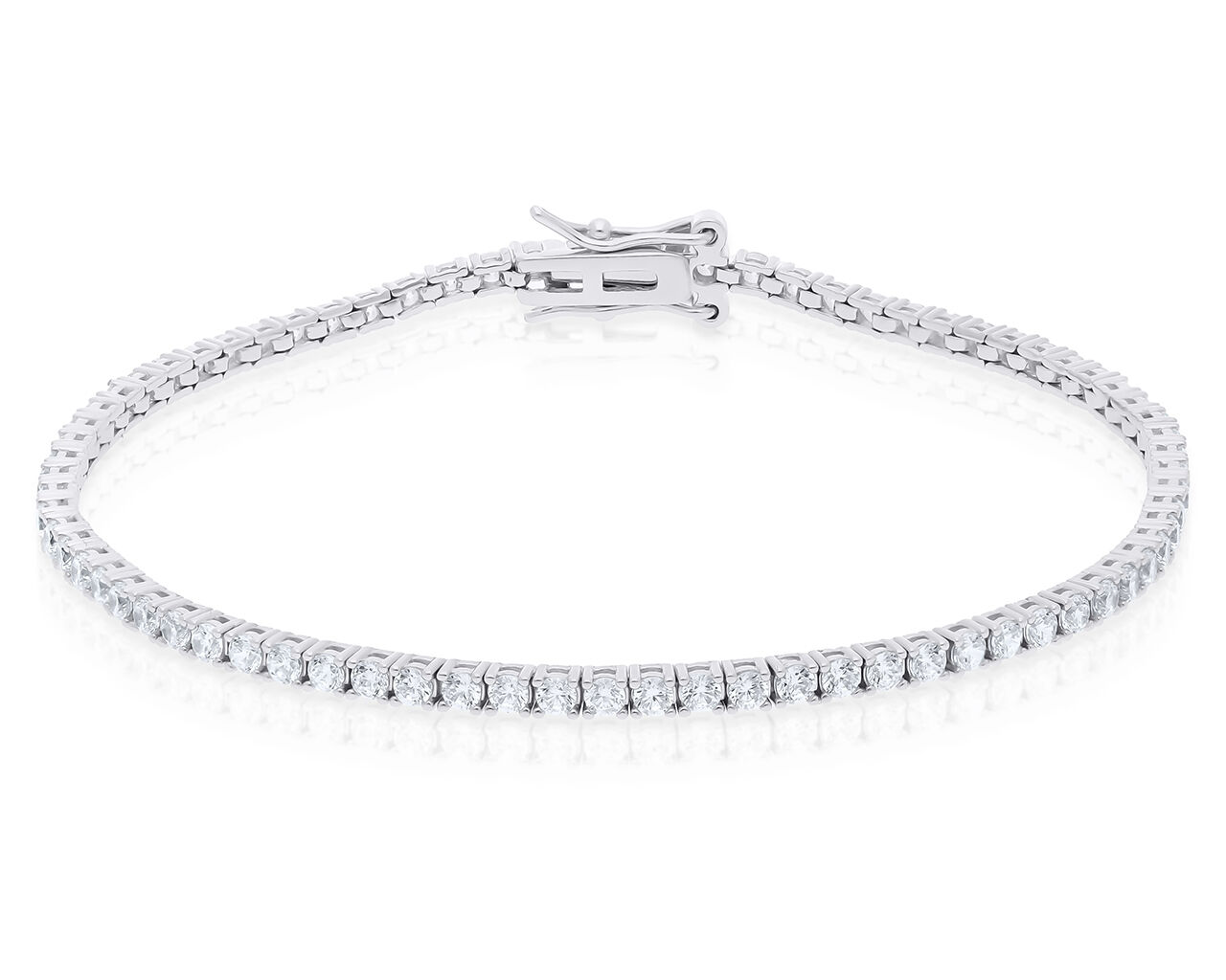 Bransoletka srebrna wysadzana cyrkoniami pr.925