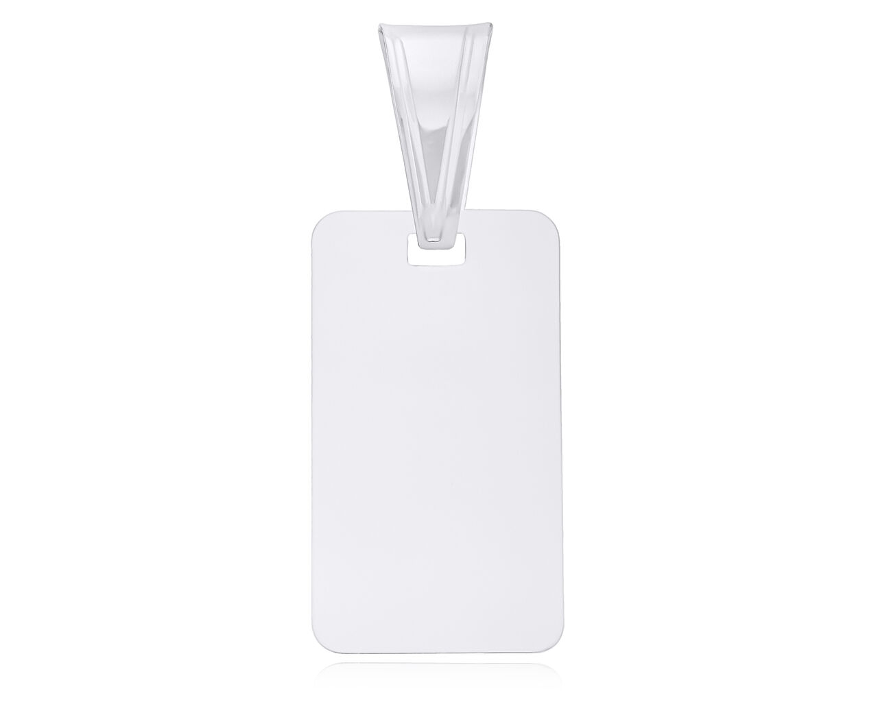 Zawieszka srebrna gładka blaszka pod grawer 925