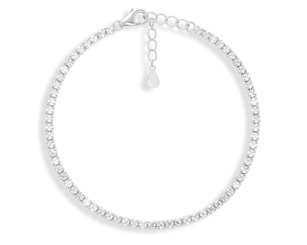 Bransoletka srebrna elegancka wysadzana cyrkoniami