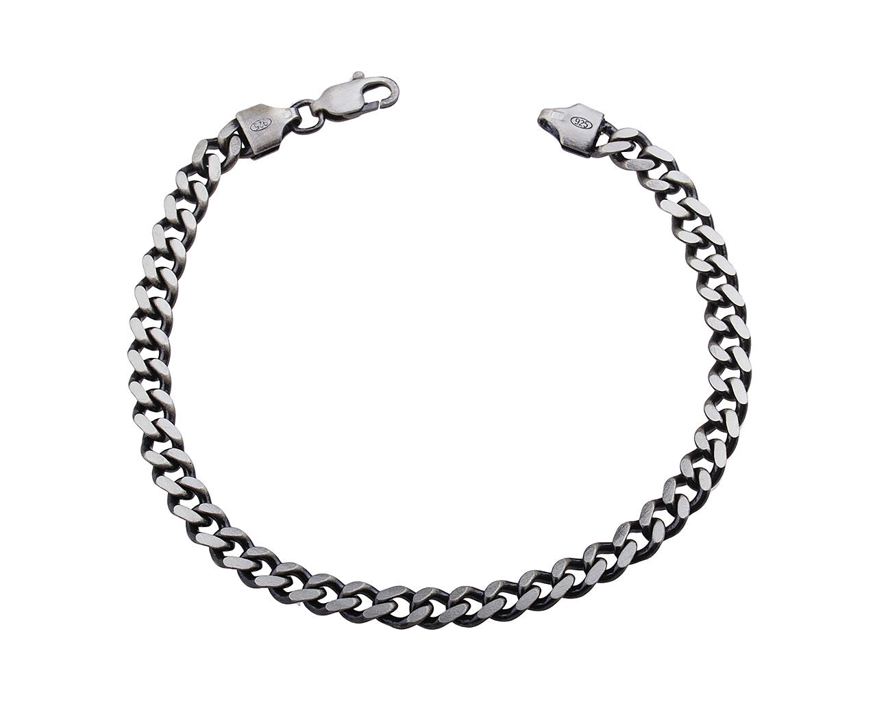 Bransoleta srebrna oksydowana pancerka