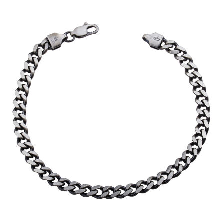 Bransoleta srebrna oksydowana pancerka