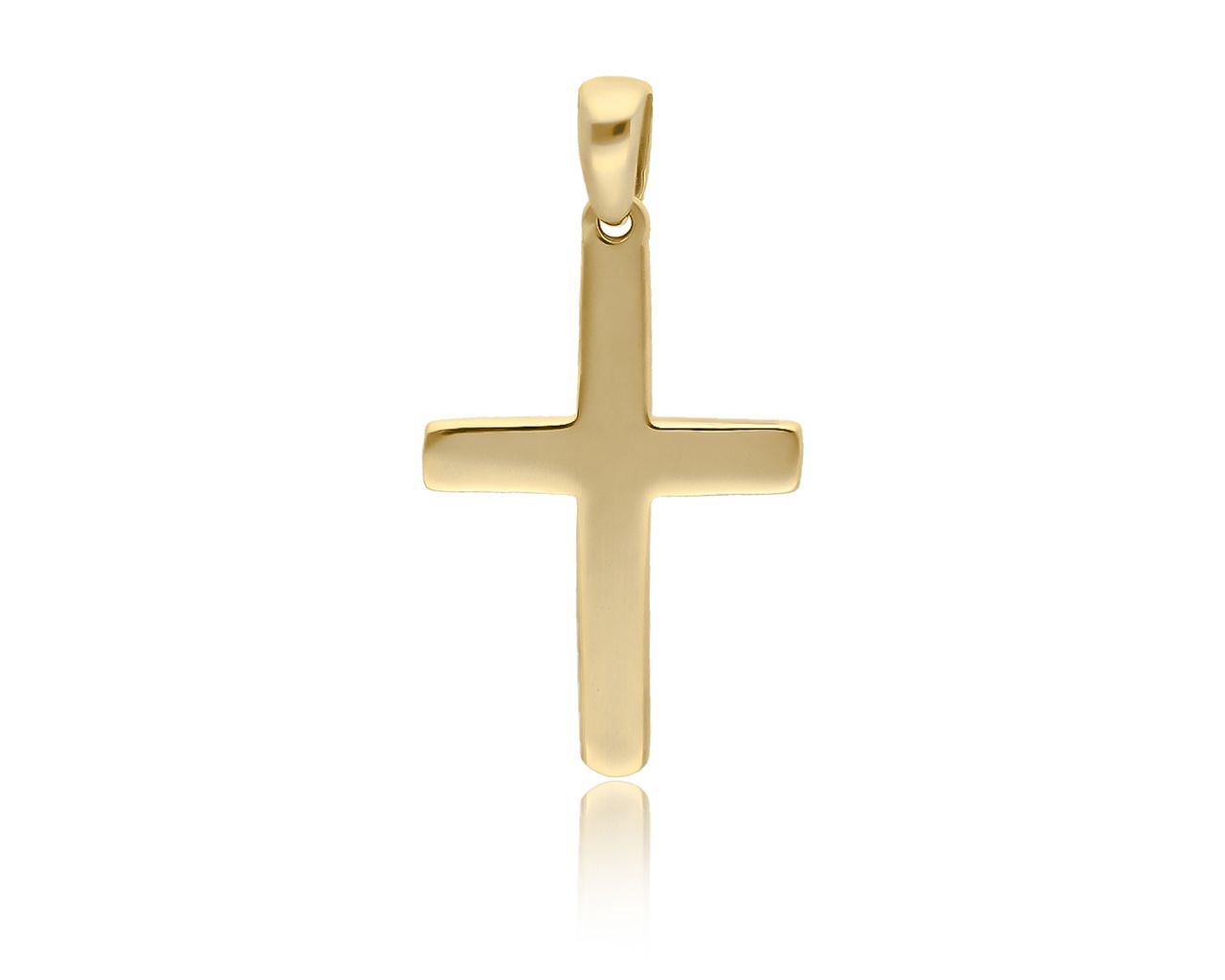 Krzyżyk gładki złoty minimalistyczny 
