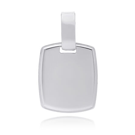 Zawieszka srebrna gładka blaszka pod grawer