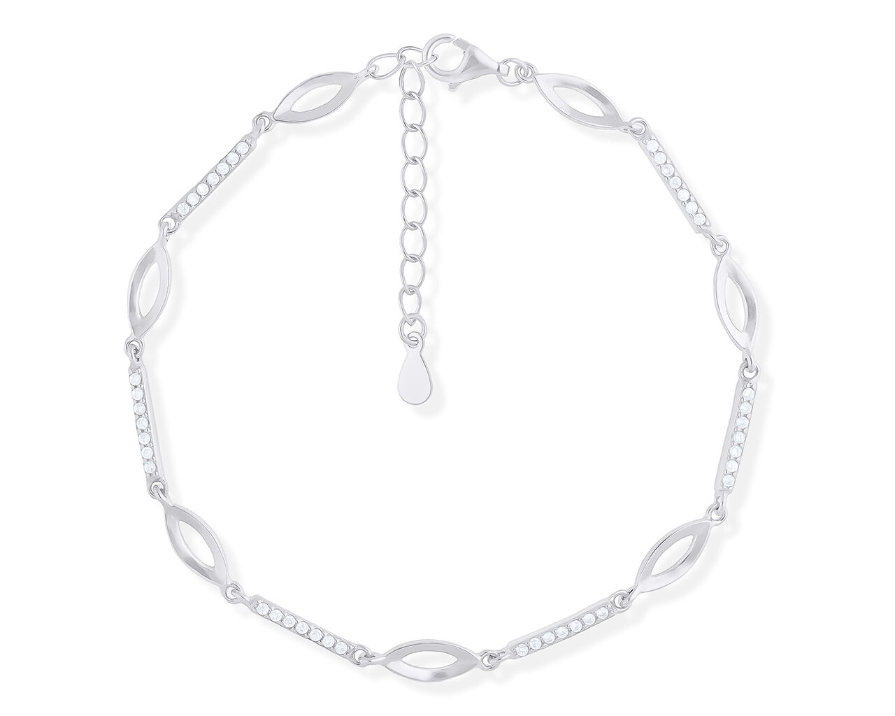 Bransoletka srebrna z cyrkoniami