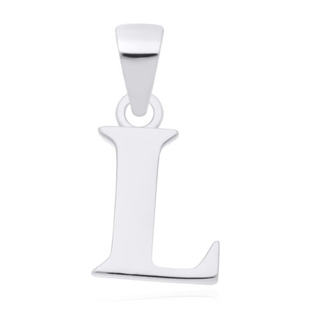 Srebrna literka L zawieszka gładka pr.925