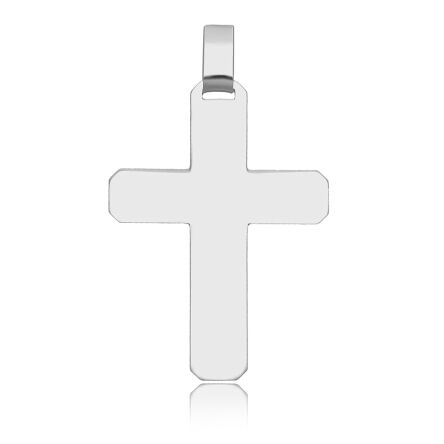 Srebrny krzyżyk męski gładki duży pr.925