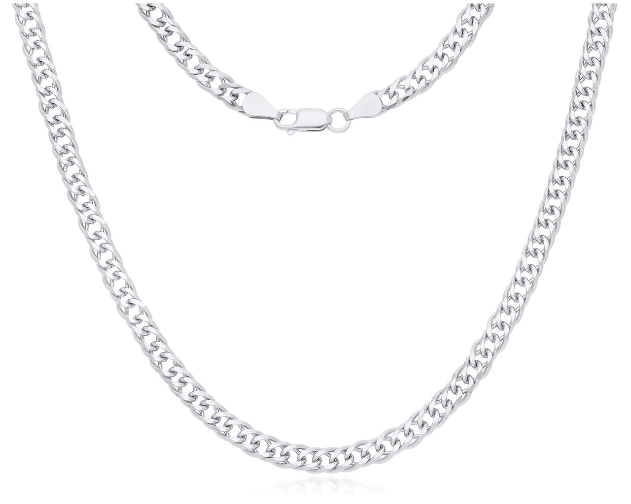 Łańcuszek srebrny męski gruby splot Rombo pr.925