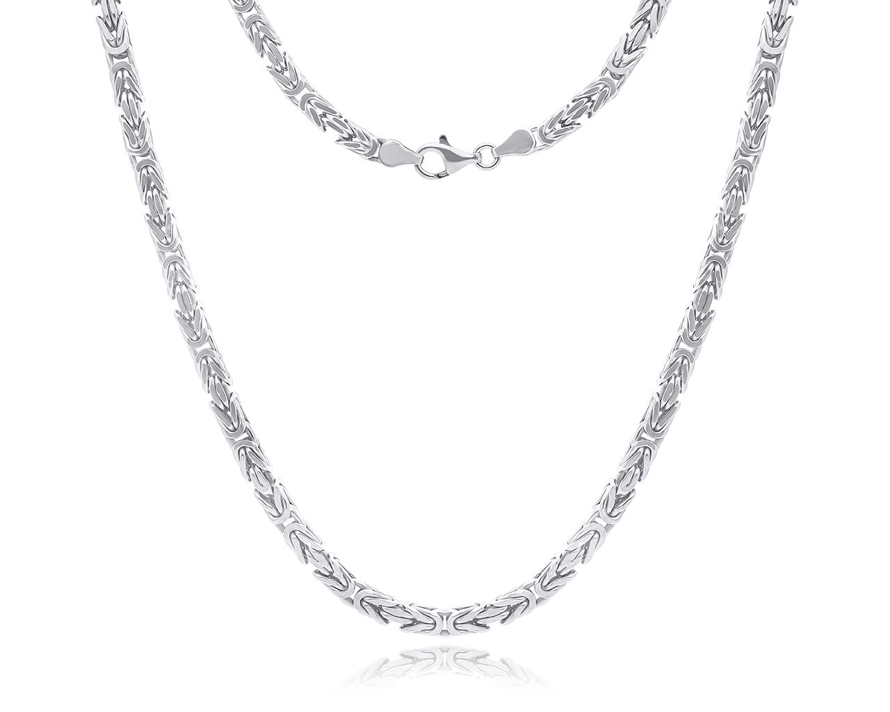 Łańcuszek męski srebrny szeroki królewski