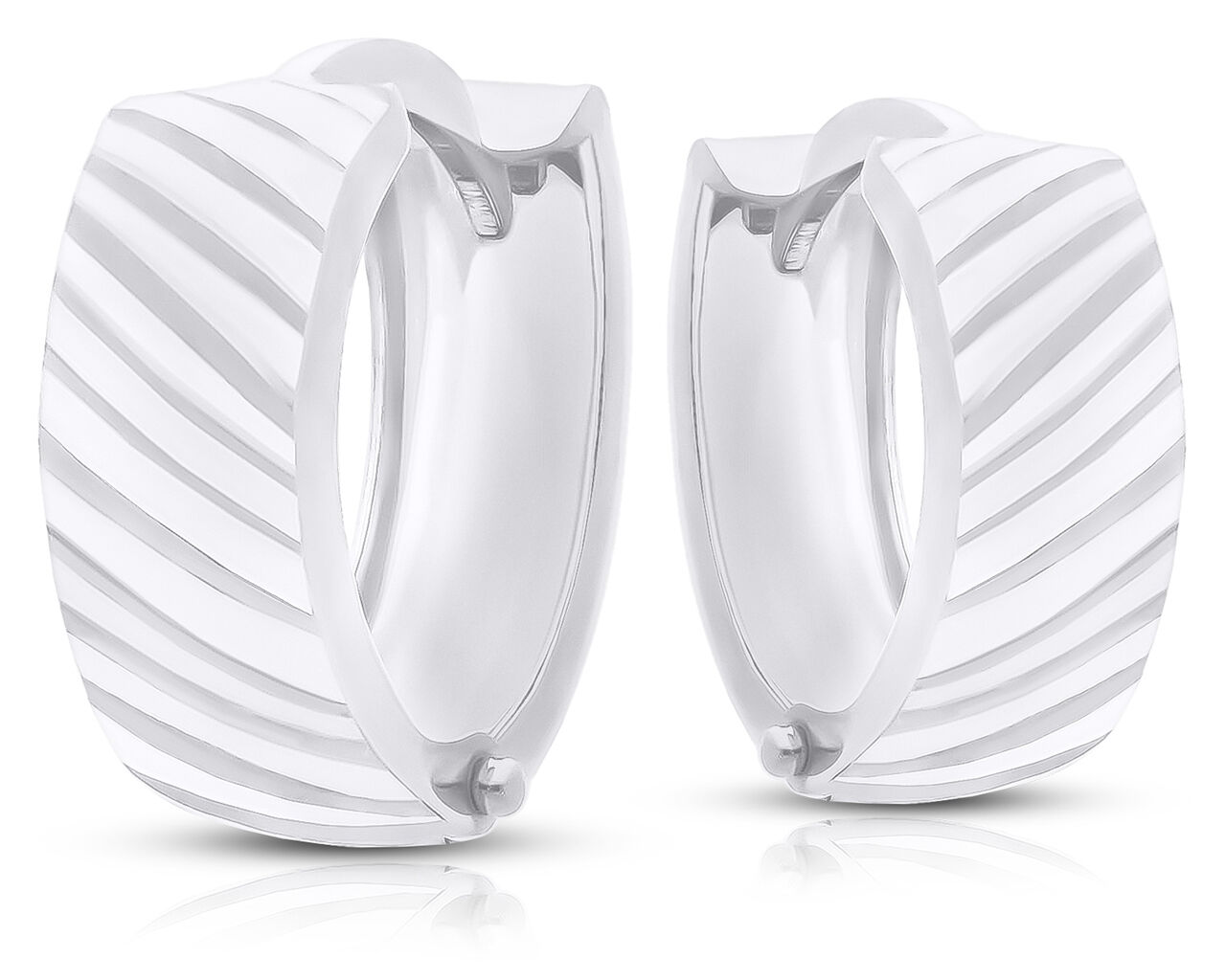 Kolczyki koła srebrne diamentowane pr.925