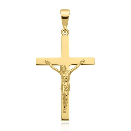 Zawieszka złota 585 krzyż z Jezusem