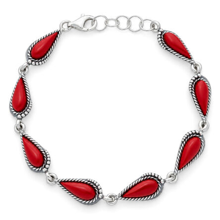 Bransoletka srebro 925 Koral Krople