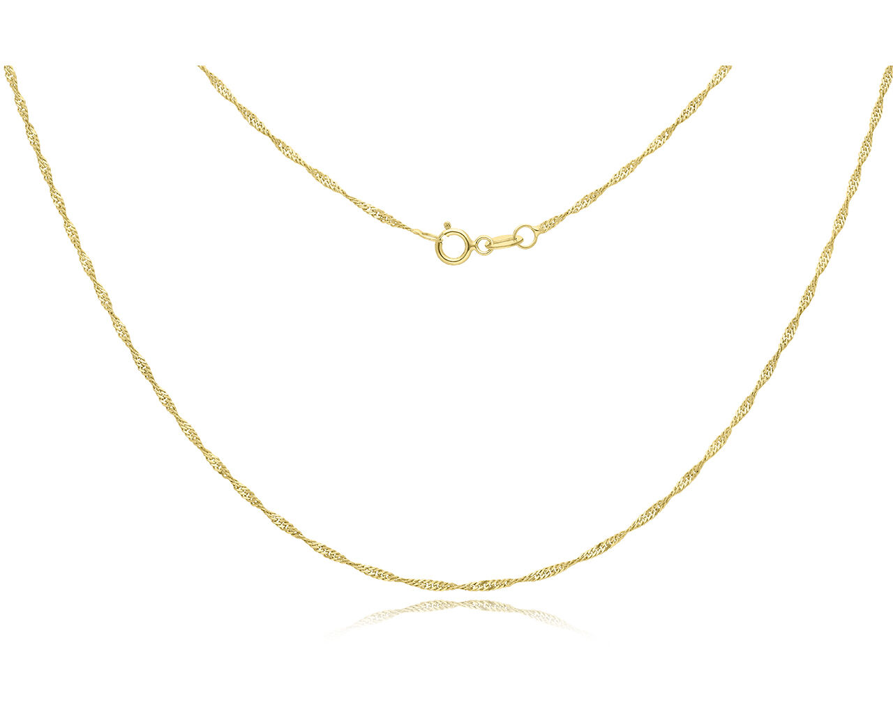 Łańcuszek złoty 585 damski splot singapur