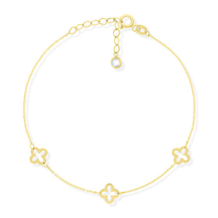 Złota bransoletka koniczyny pr.585