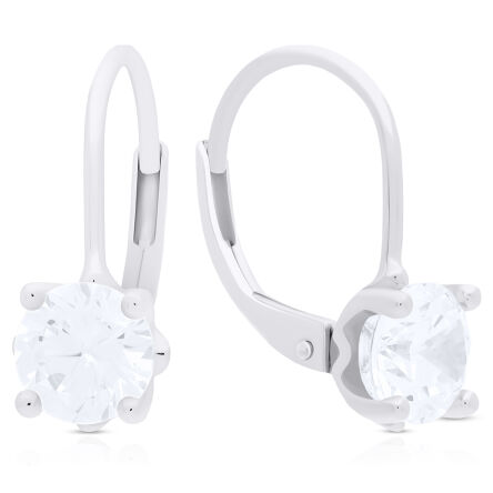 Kolczyki srebrne wiszące z cyrkonią pr.925