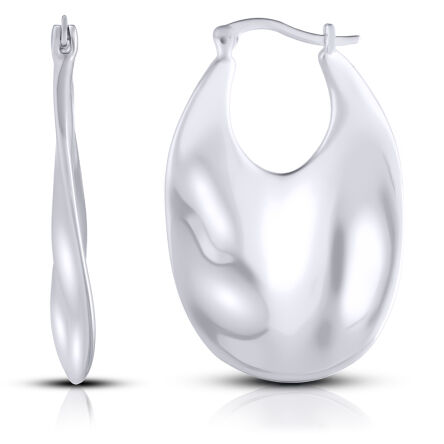 Kolczyki srebrne wiszące gładkie oryginalny wzór