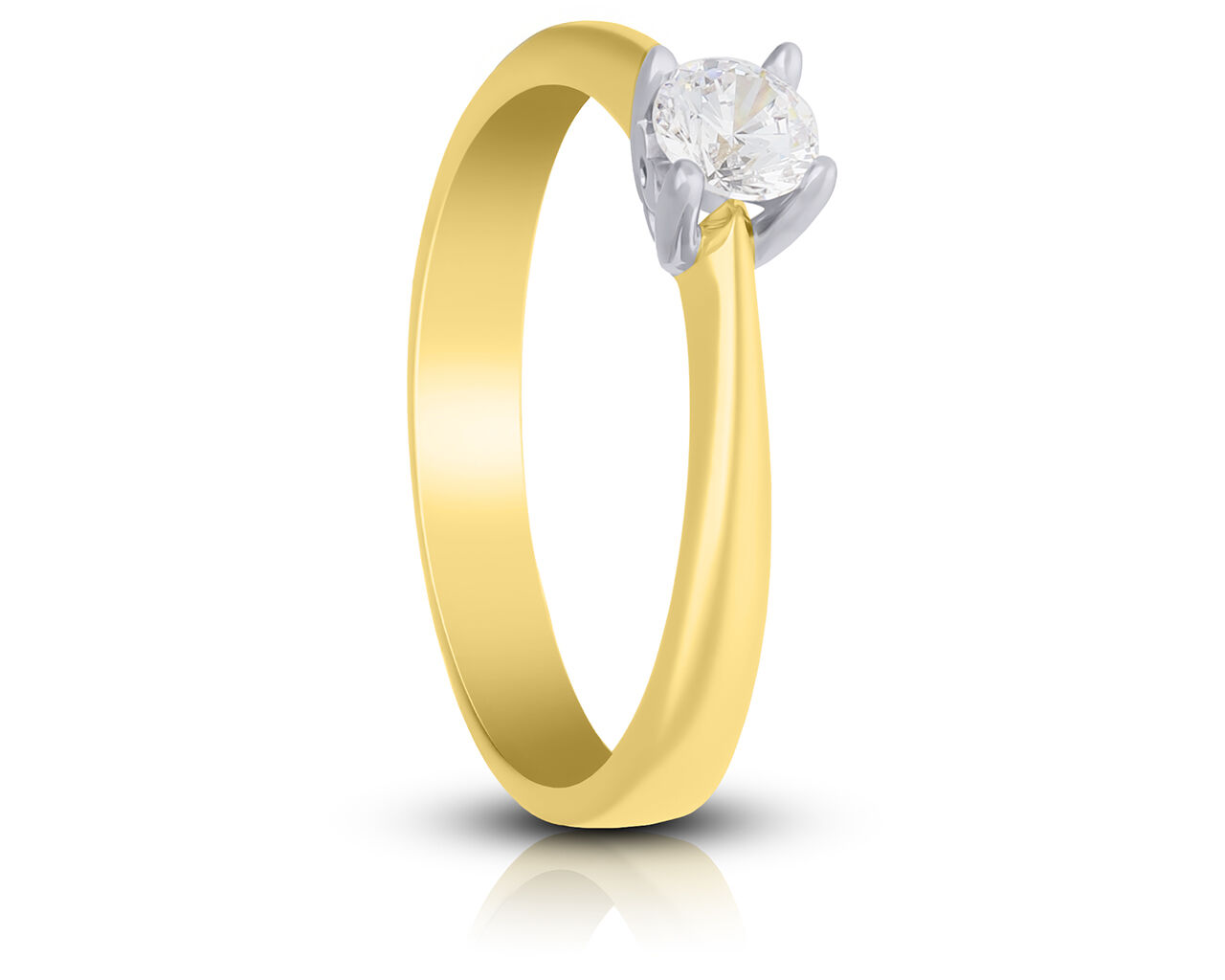 Złoty pierścionek z cyrkonią pr.585