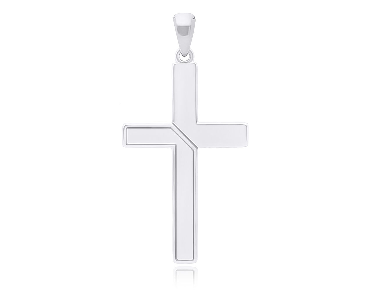 Krzyżyk srebrny ze zdobieniem pr.925